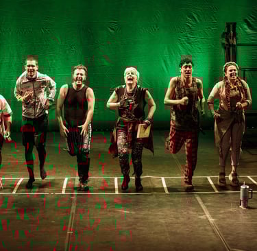 a group of people standing on a stage