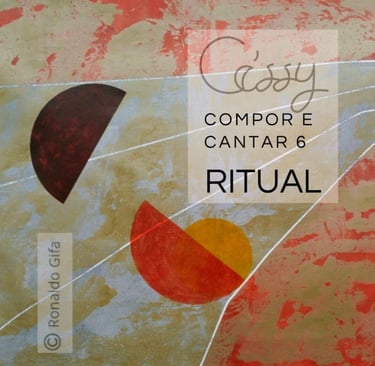Abstract contemporary art with geometric shapes and text for Cissy's Ritual music album cover.