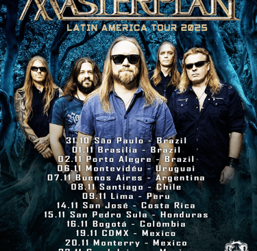 a poster for a concert with a band called asterian