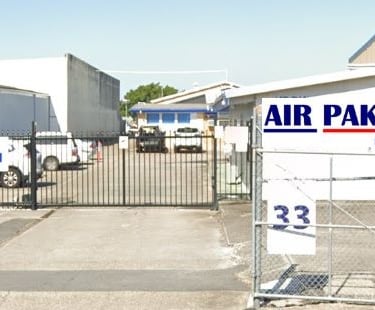 Street view of Air Pak Freight Services offices located at 33 Curtin Avenue West, Hamilton 4007