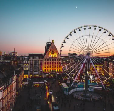 Photo grand place lille de nuit