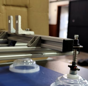 estrutura de alumínio da mascara para robô