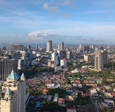 a city skyline view of cebu city