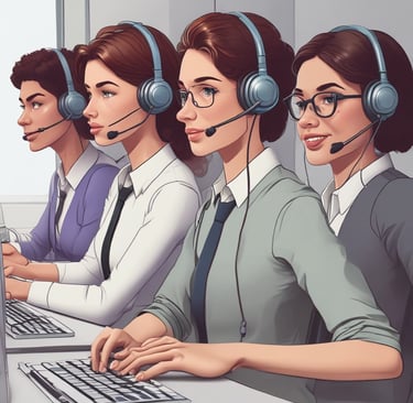 A friendly office environment with people collaborating.