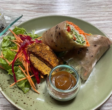 Bamboo Rolls du Clear Café Ubud – wrap coco et légumes frais