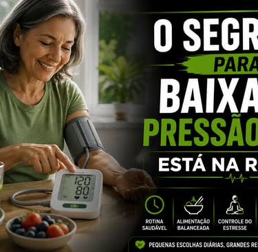 Rotina saudável para ajudar a controlar a pressão alta.