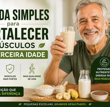 bebida simples para fortalecer os musculos na terceira idade