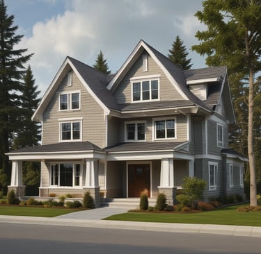 A newly installed roof on a charming Portland home.