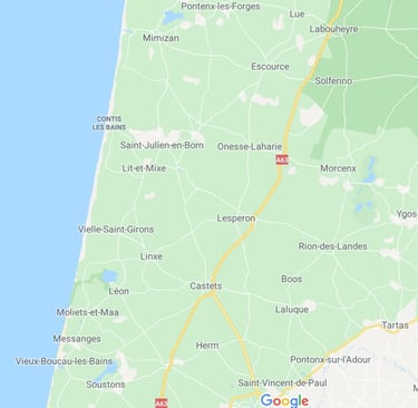 carte d'intervention Landes 40