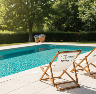 Transat Myriam Entretien Piscine au bord d'une piscine cristalline