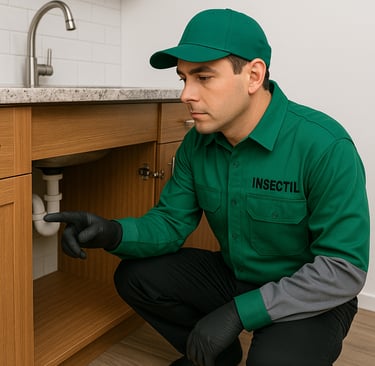 inspección profesional de plagas en cocina CDMX