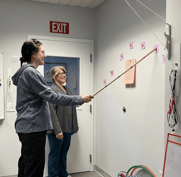 woman reading letters