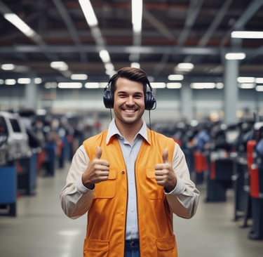 YND Autopart representative showing thumbs up