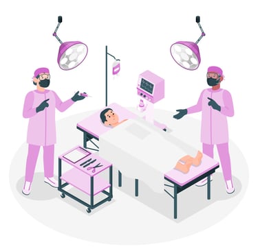 a doctor and a patient in a hospital