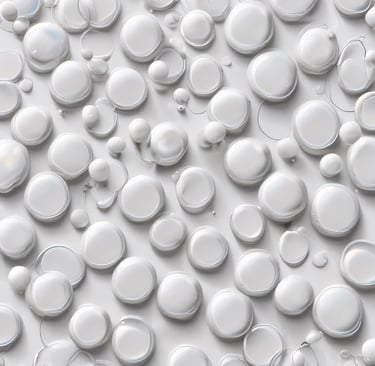 a bunch of buttons and buttons on a white surface