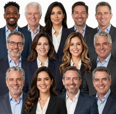 A close-up of hands typing on a keyboard with digital AI icons floating above.