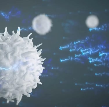 visual representation of Transfer Factors targeting immune cells