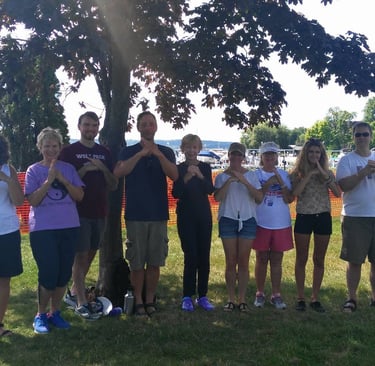 Enjoying outdoor practice at Edgewater Park in Williams Bay next to Geneva Lake
