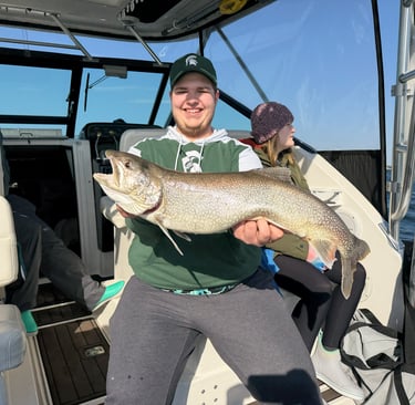 Asher debut Ludington Salmon Fishing