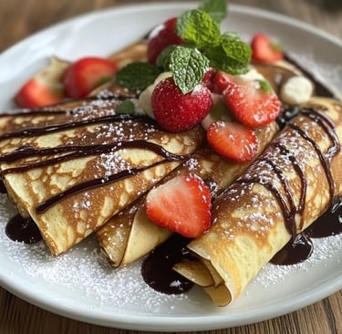 Nutella and sliced strawberries