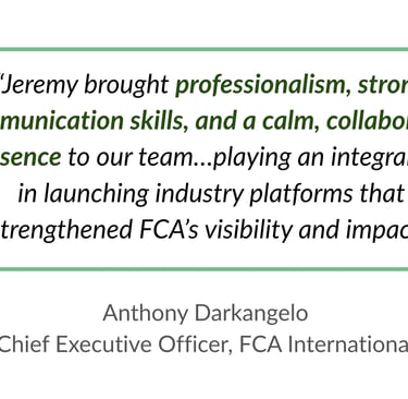 Letters recommending Jeremy Fitch from former bosses/colleagues.