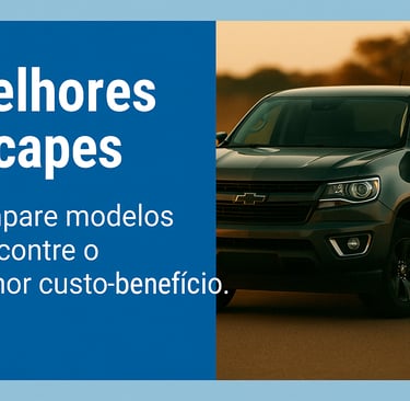 Comparativo das melhores picapes usadas de 2024 em estrada de terra ao pôr do sol.