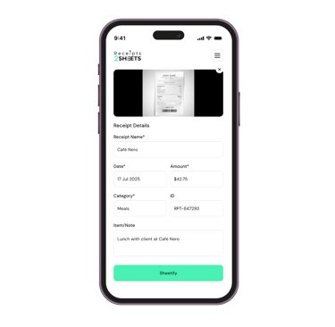AI receipt scanner app for google drive