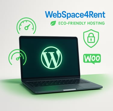 a laptop computer with a green light on it