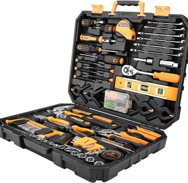 a tool kit with tools and tools in a case