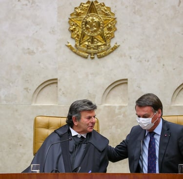 Justice Luiz Fux and former president Jair Messias Bolsonaro /  Marcos Corrêa/PR