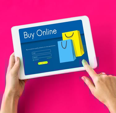 Online store add to cart payment purchase concept