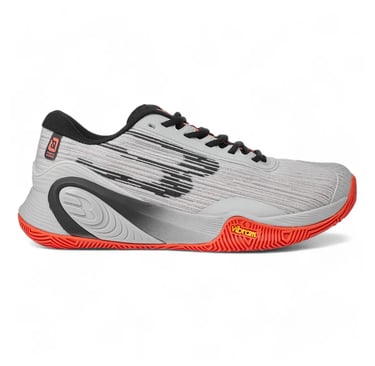Bullpadel Hack Vibram 25V Light Grey padel shoe with hybrid Vibram sole and Breathmesh design