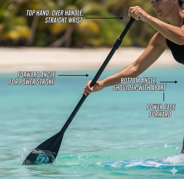 Correct way to hold a paddleboard