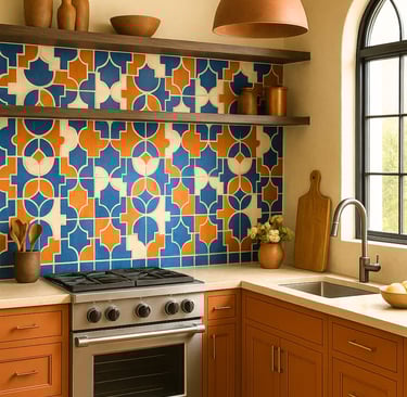 Kitchen tile with Cobalt