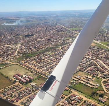 Fixed-wing aerial LiDAR survey used for mapping infrastructure and development projects in South Africa.