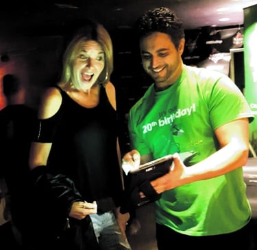 friendly brand ambassador delights a happy customer