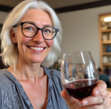 A blue book titled 'A Storytelling Workbook for Beginners' is placed on top of a composition-style notebook with a marbled black and white cover. The book features a target graphic with a red heart in the center and the words surrounding it are 'People', 'Problem', 'Purpose', and 'Platform'. Beneath this stack, the corner of a silver laptop is visible on a wooden surface.