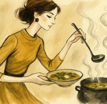 A healing soup inspired by kitchen witches
