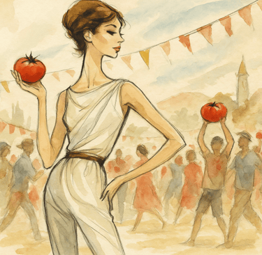 Tomatoes are celebrated in festivals like Spain’s La Tomatina.