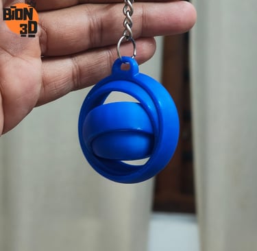 3d printed gyro keychain