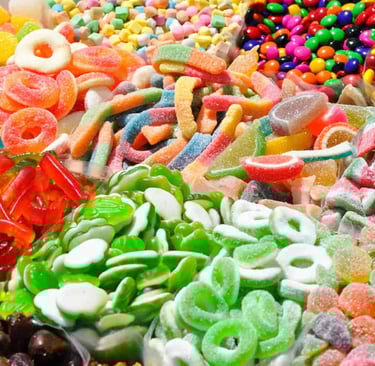 Variedad de gomitas.