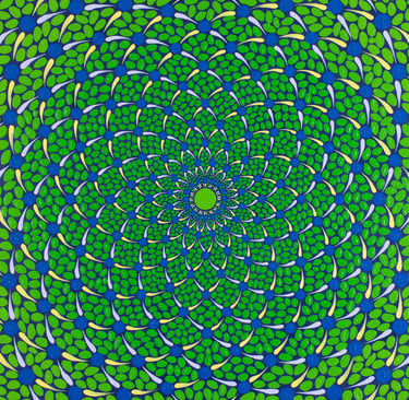 Dark green spiral symbolizing inner journey and energetic spiritual movement
