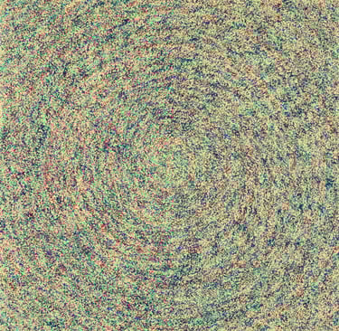 Circular vortex flow painting symbolizing spiritual energy by Adib Haddad