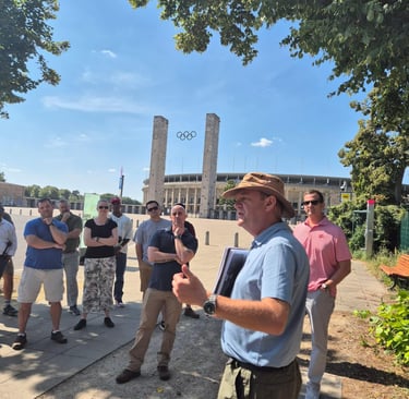 Private Tour in Berlin, Olympic Stadium talking about the propaganda effect of the 1936 Games 