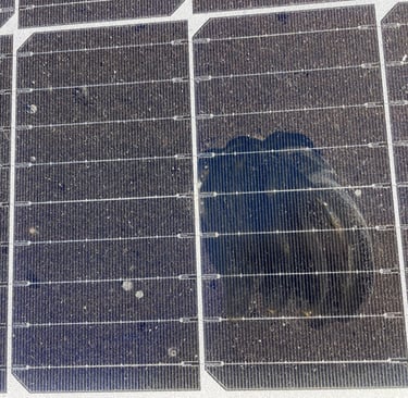 dirty solar panel