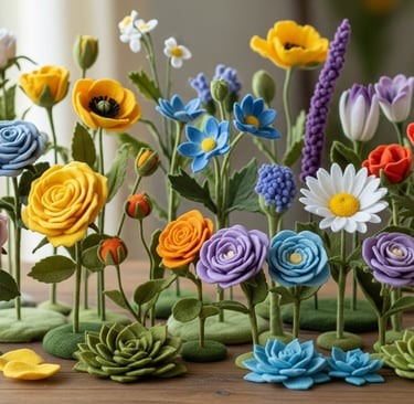 a bunch of flowers that are sitting on a table