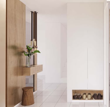 Interior Entrance Wood minimalistic luxury design