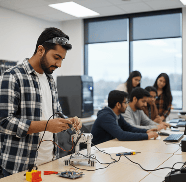 A young Pakistani student in a Canadian university
