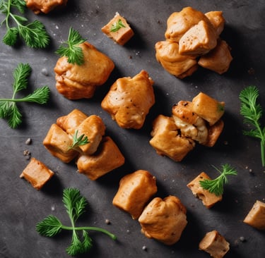 fried food on black frying pan