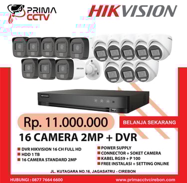 Paket 16CH Hikvision 2mp